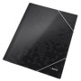 Carpetas de gomas CARPETA de GOMAS y SOLAPAS LEITZ WOW CARTON PLASTIFICADO A4 NEGRO