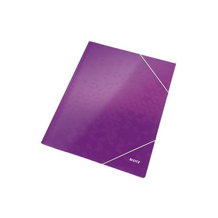 Carpetas de gomas CARPETA de GOMAS y SOLAPAS LEITZ WOW CARTON PLASTIFICADO A4 VIOLETA