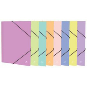 Carpetas de gomas CARPETA de GOMAS y SOLAPAS MARIOLA PASTEL CARTON FORRADO Fº EXPOSITOR DE 24 (8 col.)