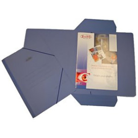 Carpetas de gomas CARPETA de GOMAS y SOLAPAS SARO CARTON 4º AZUL