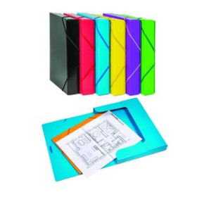 Carpetas de proyectos CARPETA de PROYECTOS CARCHIVO  LUZ CARTON FORRADO A4 GOMAS  5 cm SURTIDO