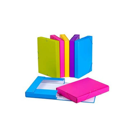 Carpetas de proyectos CARPETA de PROYECTOS CARCHIVO CARTON FORRADO FASHION Fº GOMAS 4 cm VIOLETA