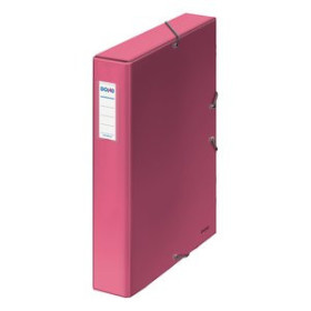 Carpetas de proyectos CARPETA de PROYECTOS DOHE CARTON A4 GOMAS 5 cm (CON ETIQUETA) ROSA