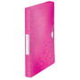 Carpetas de proyectos CARPETA de PROYECTOS LEITZ WOW PP A4 GOMAS 3 cm FUCSIA METALIZADO