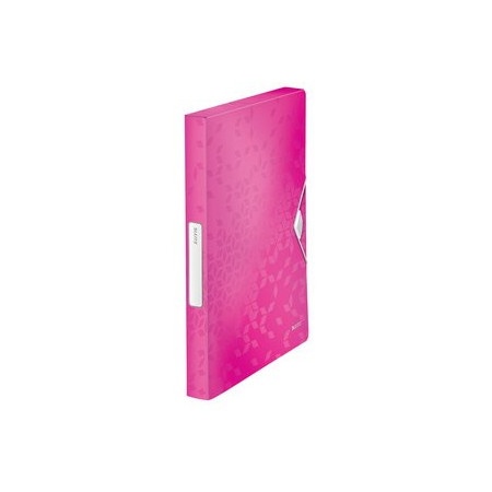 Carpetas de proyectos CARPETA de PROYECTOS LEITZ WOW PP A4 GOMAS 3 cm FUCSIA METALIZADO