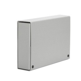 Carpetas de proyectos CARPETA de PROYECTOS PARDO CARTON FORRADO PVC A4 BROCHES  5 cm GRIS