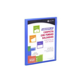 Carpetas de fundas (tarifarios) CARPETA FUNDAS (TARIFARIO) CARCHIVO PP CARCHIPLAS-BOOK FLEXIBLE CANGURO A4  20 F. AZUL