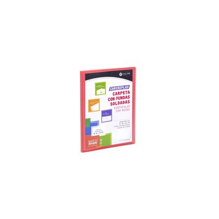 Carpetas de fundas (tarifarios) CARPETA FUNDAS (TARIFARIO) CARCHIVO PP CARCHIPLAS-BOOK FLEXIBLE CANGURO A4  20 F. ROJO
