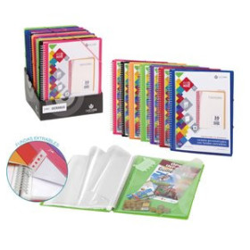 Carpetas de fundas (tarifarios) CARPETA FUNDAS (TARIFARIO) CARCHIVO REMOVE ESPIRAL PP A4 CANGURO con GOMA EXPOSITOR de 12