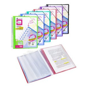 Carpetas de fundas (tarifarios) CARPETA FUNDAS (TARIFARIO) CARCHIVO REMOVE ESPIRAL PP A4 CANGURO con GOMA 20 F. EXTRAIBLES NEGRO