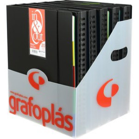 Carpetas de fundas (tarifarios) CARPETA FUNDAS (TARIFARIO) GRAFOPLAS ESPIRAL PP IN&OUT OPACO A4 EXPOSITOR de 11