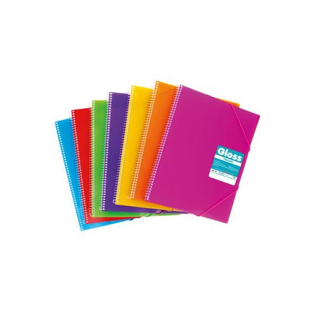 Carpetas de fundas (tarifarios) CARPETA FUNDAS (TARIFARIO) GRAFOPLAS ESPIRAL PP RIGIDO MAXIPLAS GLOSS A4 40 F.SURTIDO