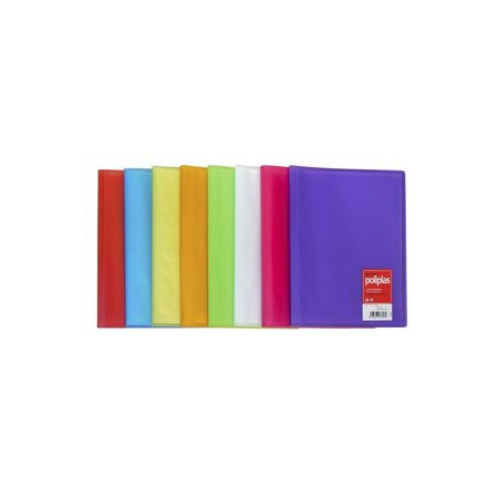 Carpetas de fundas (tarifarios) CARPETA FUNDAS (TARIFARIO) GRAFOPLAS PP FLEXIBLE POLIPLAS TRANS. A4 40 F. ROJO