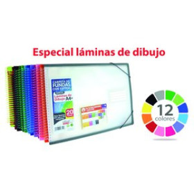 Carpetas de fundas (tarifarios) CARPETA FUNDAS (TARIFARIO) OFFICE BOX PP A3+ HORIZONTAL COLORLINE 20 F. SURTIDO (12 colores)