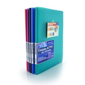 Carpetas de fundas (tarifarios) CARPETA FUNDAS (TARIFARIO) OFFICE BOX PP FLEXIBLE A4 10 F. SUPRA SURTIDO