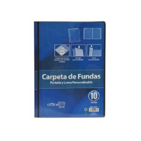 Carpetas de fundas (tarifarios) CARPETA FUNDAS (TARIFARIO) OFFICE BOX PP RIGIDO A4 PERSONALIZ.  10 F. NEGRO