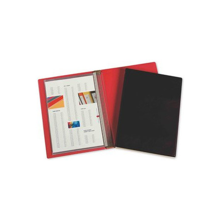 Carpetas de fundas (tarifarios) CARPETA FUNDAS (TARIFARIO) PARDO PVC para CUADERNILLOS 330x240mm NEGRO