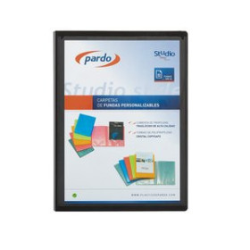 Carpetas de fundas (tarifarios) CARPETA FUNDAS (TARIFARIO) PARDO STUDIO STYLE PERSONALIZABLE PP A4 10 F. NEGRO