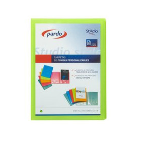 Carpetas de fundas (tarifarios) CARPETA FUNDAS (TARIFARIO) PARDO STUDIO STYLE PERSONALIZABLE PP A4 10 F. VERDE