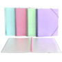Carpetas de fundas (tarifarios) CARPETA FUNDAS (TARIFARIO) SENFORT PASTEL PP A4 con GOMA 20 F. SURTIDO DE 4