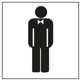 Señalización CARTEL ADHESIVO APLI 114X114 LAVABO CABALLEROS