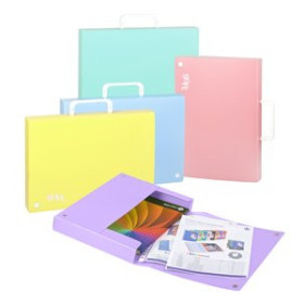Carpetas de congresos y portadocumentos CARTERA MALETIN CON ASA CARCHIVO SOFT PP 4 CMS MALVA PASTEL