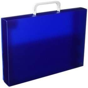 Carpetas de congresos y portadocumentos CARTERA MALETIN CON ASA 2 BROCHES CARCHIVO PP 4 CMS AZUL