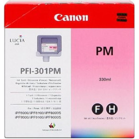 Originales inkjet CARTUCHO INKJET CANON PFI-301PM IMAGEPROGRAF iPF8000/iPF8000S/iPF9000 MAGENTA PIGMENTADO 330 ML. (1491B001AA)