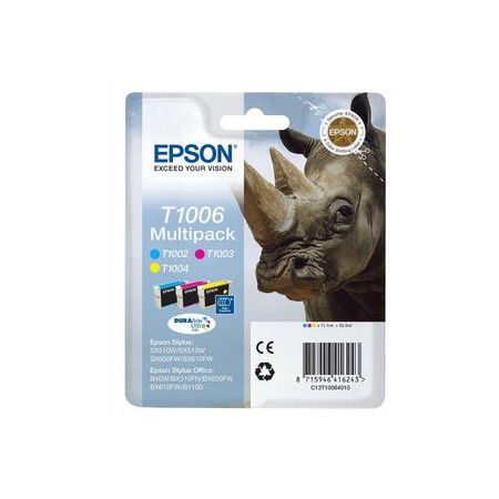 Originales inkjet CARTUCHO INKJET EPSON T100640 STYLUS SX600FW/OFFICE B40W/BX600FW MULTIPACK 3 COLORES ((Cyan T100240