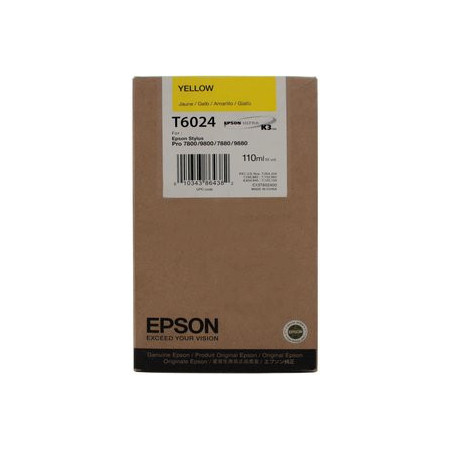Originales inkjet CARTUCHO INKJET EPSON T602400 STYLUS PHOTO 7880/9880 AMARILLO 110ml