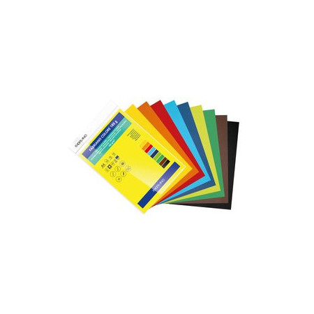Cartulinas CARTULINA A4 FABRIANO COLORE 185g PAQUETE DE 10 COLORES INTENSOS