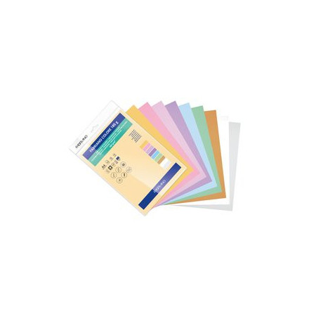 Cartulinas CARTULINA A4 FABRIANO COLORE 185g PAQUETE DE 10 COLORES PASTEL