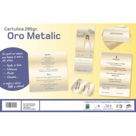 Cartulinas CARTULINA METALIZADA 32x45 cm YOSAN  285g ORO  BRILLO