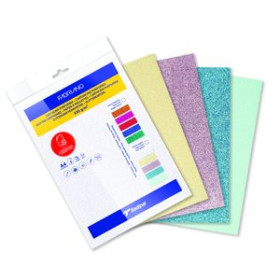 Cartulinas CARTULINA PURPURINA A4 SADIPAL 330g SURTIDO COLORES PASTEL PAQUETE de 5