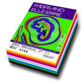 Cartulinas CARTULINA 25X35 FABRIANO 220g LISO/RUGOSO COLORES SURTIDOS MAXIPACK 240