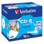 CD CD-ROM VERBATIM 700MB 52x JEWEL CASE 10 SUPER AZO IMPRIMIBLE INKJET NEUTRO (Incluye Canon LPI de 0.80 )