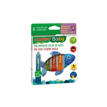 Ceras de colores CERAS ALPINO BABY BARRA ESTUCHE DE 6