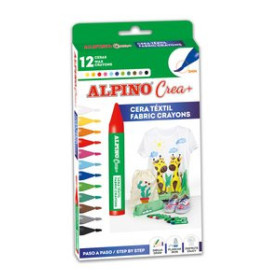 Ceras de colores CERAS ALPINO CREA TEXTILE WAX ESTUCHE DE 12