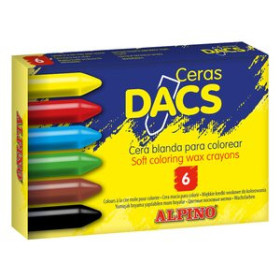 Ceras de colores CERAS ALPINO DACS ESTUCHE de 6 SURTIDO