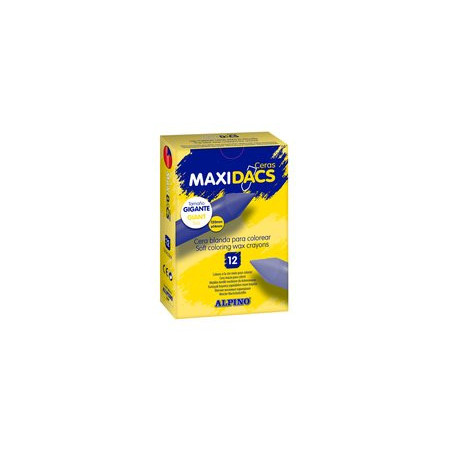 Ceras de colores CERAS ALPINO MAXIDACS BLANCA ESTUCHE de 12