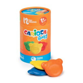 Ceras de colores CERAS de COLORES CARIOCA BABY TEDDY CAJA de 12