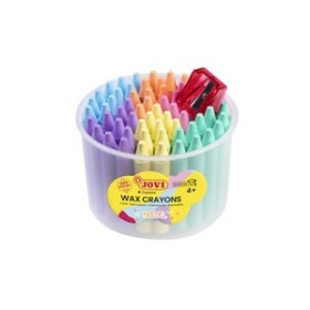 Ceras de colores CERAS JOVICOLOR PASTEL BOTE DE 60 (Incluye sacapuntas)