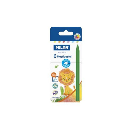 Ceras de colores CERAS MILAN PLASTIPASTEL REDONDOS CAJA de 6