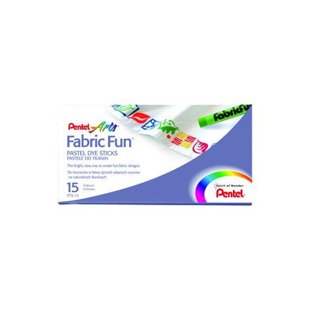 Ceras de colores CERAS PENTEL TEXTIL PASTEL CAJA de 15