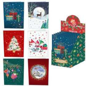 Tarjetas postales navideñas CHRISTMAS ARGUVAL COLORS 3D 133x191 SURTIDO EXP. 48 (6 mod.)
