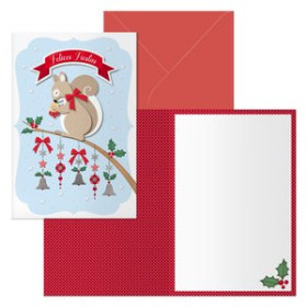 Tarjetas postales navideñas CHRISTMAS DOHE 115x170 ARDILLA