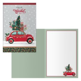 Tarjetas postales navideñas CHRISTMAS DOHE 115x170 COCHE