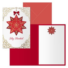 Tarjetas postales navideñas CHRISTMAS DOHE 115x170 GOLDEN STAR