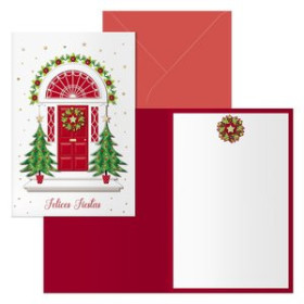 Tarjetas postales navideñas CHRISTMAS DOHE 115x170 RED DOOR