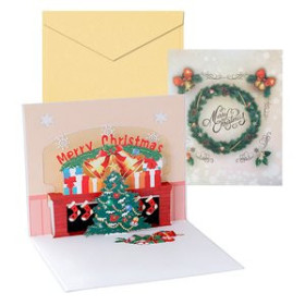 Tarjetas postales navideñas CHRISTMAS DOHE 3D 150x160 CHIMENEA